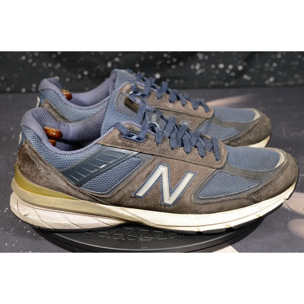 New Balance 990v5 Shoes Mens Size 11.5 Blue Made In USA Running‎ Suede M990NV5